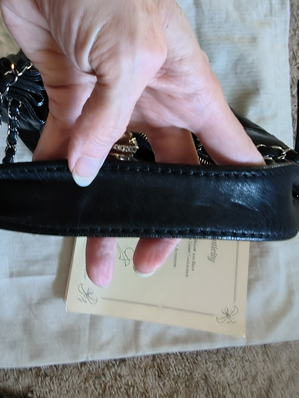 For Trade CHANEL Black LAX Accordion Leather Shoulder Bag - Picture 10 of 14